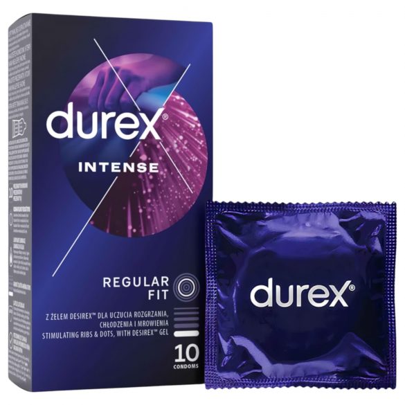 Durex Intense - uritettu ja nystyräinen kondomi (10 kpl)