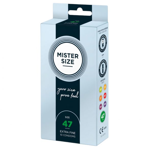 Mister Size siro ohuet kondomit - 47mm (10kpl)