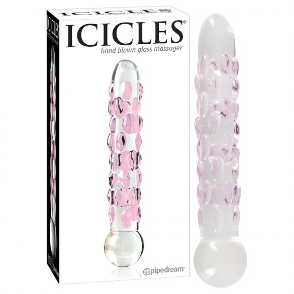 Icicles No. 7 - skleněné dildo s korálky