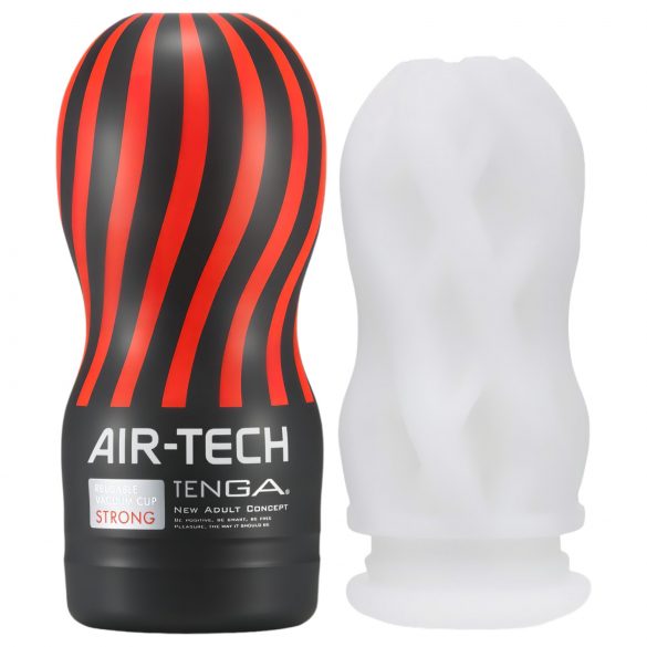 TENGA Air Tech Strong - Monikäyttöinen masturbointikokemus (valkoinen)