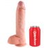 Pipedream King Cock 10 - realistické dildo (25 cm) - přírodní barva