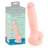 Lääketieteellinen silikoni dildo (18 cm) - luonnollinen