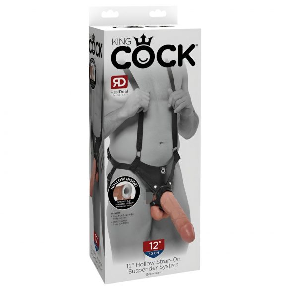 King Cock Strap-on 12 - kiinnitettävä dildo valjailla (30 cm)