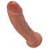 King Cock 8 tuuman dildo - tumma luonnollinen