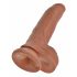 King Cock 9 kivesdildo (23 cm) - ruskea