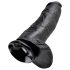 King Cock 30 cm - musta jättidildo