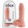 King Cock 8 kivääripallo dildó (20 cm) - luonnollinen