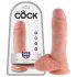 King Cock 8 kivääripallo dildó (20 cm) - luonnollinen