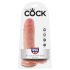 King Cock 8 kivääripallo dildó (20 cm) - luonnollinen