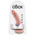 King Cock 18 cm dildo - luonnollinen