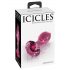 Icicles No. 79 - kuželové skleněné anální dildo (růžové)