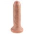 King Cock 6 - Todentuntuinen dildo (15 cm) - luonnollinen