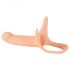 You2Toys Silicone Strap-on - připínací, duté dildo (velké) - tělová barva