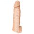 Realistixxx - návlek na penis s kroužkem na varlata - 16cm (tělová barva)