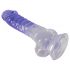 Crystal Clear - Clear Dildo with Suction Cup - 7.7 inch (Transparent-Purple) 