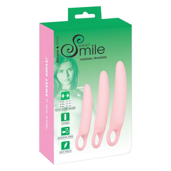 SMILE - Vaginal Trainers - sada dild - růžová (3dílná)