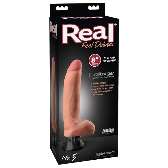 Real Feel Deluxe No.5 - aidon tuntuinen vibraattori (nude)