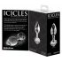 Icicles No. 44 – kuželové, skleněné anální dildo (průhledné)