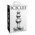 Icicles No. 47 - trojitý perlový, skleněné anální dildo (průhledné)