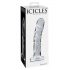 Icicles No. 62 - skleněné dildo ve tvaru penisu (průhledné)