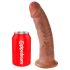 King Cock 9 - realistické dildo s přísavkou (23 cm) - tmavý přírodní