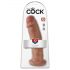 King Cock 10 - Tumma, iso imukupillinen dildo (25 cm)