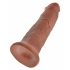 King Cock 10 - Tumma, iso imukupillinen dildo (25 cm)