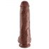 King Cock 11 - kiinnittyvä dildo, ruskea (28 cm)