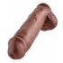 King Cock 11 - kiinnittyvä dildo, ruskea (28 cm)