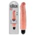 King Cock 7 Stiffy - vodotěsný realistický vibrátor (18 cm) - přírodní