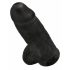 King Cock 9 - Imukupilla Herkku-Dildo (23 cm) - Musta