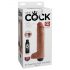 King Cock 10 - realistické stříkající dildo (25cm) - tělová barva