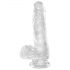 King Cock Clear 6 - malé dildo s varlaty (15 cm)