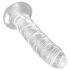 King Cock Clear 6 - imukupillinen dildo (15 cm)