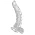 King Cock Clear 7,5 - imukupilla varustettu dildó (19cm)