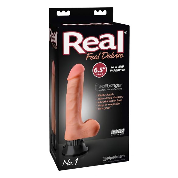 Real Feel Deluxe No.1 - aidon tuntuinen vibraattori (luonnollinen)