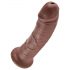 King Cock 8 dildo (20cm) - hnědý