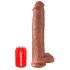 King Cock 15 - jättidildo (38cm) - tumma luonnonsävy