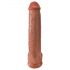 King Cock 15 - jättidildo (38cm) - tumma luonnonsävy