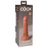 King Cock Elite 6 - imukuppit, aito dildo (15cm) - tumma