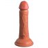 King Cock Elite 6 - připínací, realistické dildo (15 cm) - tmavé