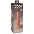 King Cock Elite 6 - připínací, realistický vibrátor (15 cm) - přírodní