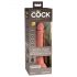 King Cock Elite 7 - připínací, rádiem řízený, realistický vibrátor (18 cm) - přírodní