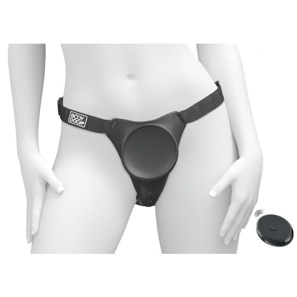 Body Dock G-spot Pro - radio-ohjattava harness (musta)