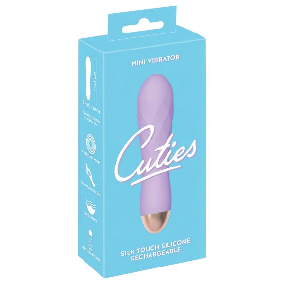 Cuties Mini - ladattava, vedenkestävä ristikkovibraattori (lila)