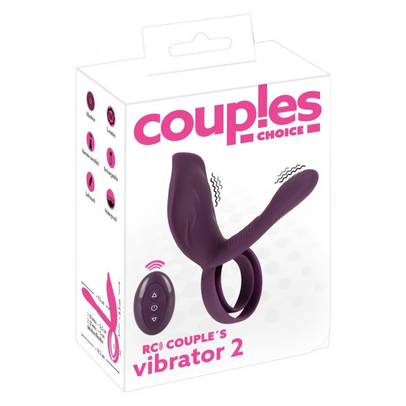 Couples Choice - nabíjecí kroužek na penis na dálkové ovládání (fialový)