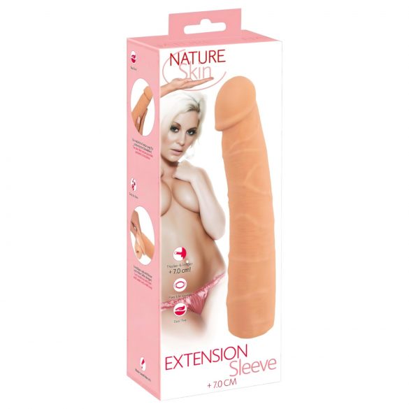 Nature Skin - prodlužovací a zesilovací návlek na penis (24 cm)