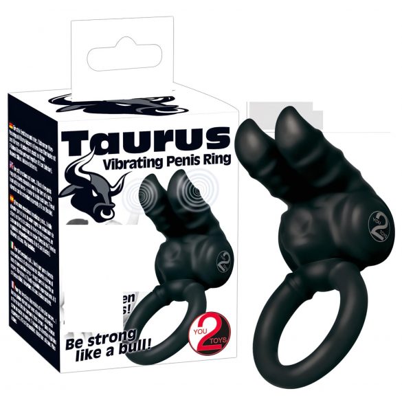 You2Toys: Taurus - kaksimoottorinen vibraatiorengas (musta)