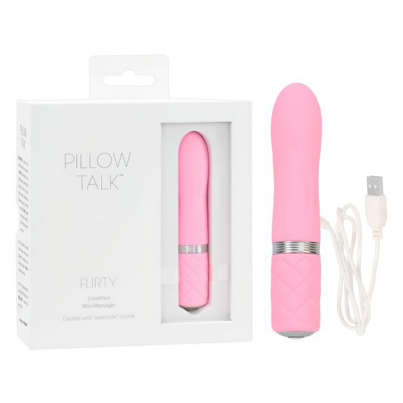 Pillow Talk Flirty - ladattava sauvavibraattori (pinkki)