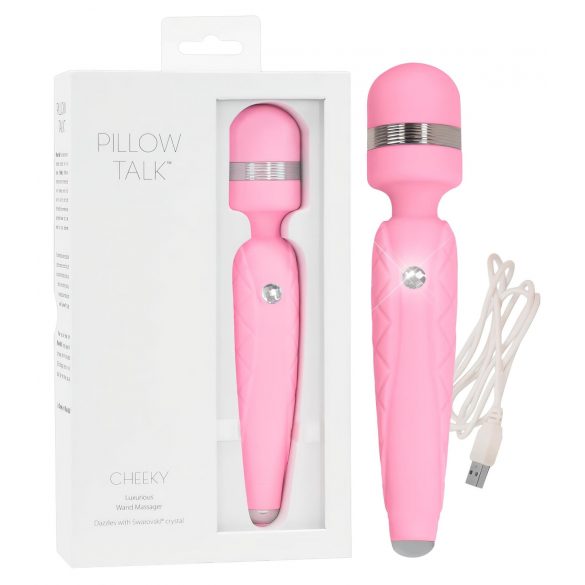 Pillow Talk Cheeky Wand – ladattava hierontavibra (pinkki)